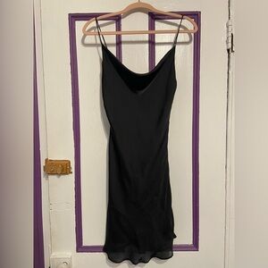 The Vanity Room Black Slip Dress – Size S